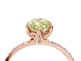 Rose gold Fancy Yellow Marquise  Solitaire Pavé Diamond Engagement Ring with Four-Prong Setting_4