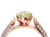 Rose gold Fancy Yellow Marquise  Solitaire Pavé Diamond Engagement Ring with Four-Prong Setting_4