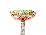 Rose gold Fancy Yellow Marquise  Solitaire Pavé Diamond Engagement Ring with Four-Prong Setting_5