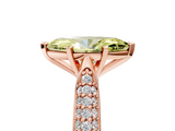Rose gold Fancy Yellow Marquise  Solitaire Pavé Diamond Engagement Ring with Four-Prong Setting_5