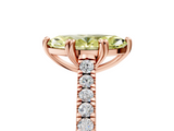 Rose gold Fancy Yellow Marquise  Solitaire Pave Diamond Engagement Ring with Prong Setting_5