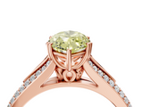 Rose gold Fancy Yellow Marquise  Solitaire Pave Split Shank Engagement Ring with Six-Prong Setting_4
