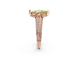 Rose gold Fancy Yellow Marquise  Solitaire Pave Split Shank Ring with Four-Prong Setting_83