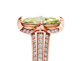 Rose gold Fancy Yellow Marquise  Solitaire Pave Split Shank Ring with Four-Prong Setting_86