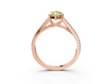 Rose gold Fancy Yellow Marquise  Solitaire Split Shank Pavé Diamond Engagement Ring_3