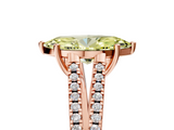 Rose gold Fancy Yellow Marquise  Solitaire Split Shank Pavé Diamond Engagement Ring_5