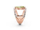 Rose gold Fancy Yellow Marquise  Solitaire Split Shank Pave Diamond Ring_26