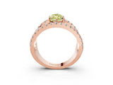 Rose gold Fancy Yellow Marquise  Solitaire Split Shank Pave Diamond Ring_27