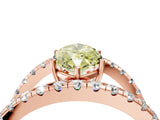Rose gold Fancy Yellow Marquise  Solitaire Split Shank Pave Diamond Ring_28