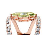 Rose gold Fancy Yellow Marquise  Solitaire Split Shank Pave Diamond Ring_29