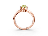 Rose gold Fancy Yellow Marquise  Solitaire Tension Set Diamond Ring with Wide Band_3