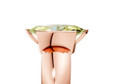 Rose gold Fancy Yellow Marquise  Solitaire Tension Set Diamond Ring with Wide Band_5