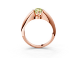 Rose gold Fancy Yellow Marquise  Solitaire Tension Set Diamond Ring_3