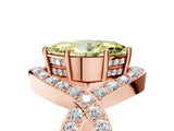 Rose gold Fancy Yellow Marquise  Solitaire Twist Band Pavé Diamond Engagement Ring_37
