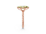 Rose gold Fancy Yellow Marquise  Solitaire Twist Band Ring with Four-Prong Setting_67