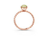 Rose gold Fancy Yellow Marquise  Solitaire Twist Band Ring with Four-Prong Setting_68