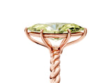 Rose gold Fancy Yellow Marquise  Solitaire Twist Band Ring with Four-Prong Setting_70
