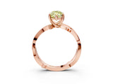 Rose gold Fancy Yellow Marquise  Solitaire Twist Band with Pavé Accents and Four-Prong Setting_36
