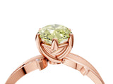Rose gold Fancy Yellow Marquise  Solitaire Twist Band with Pavé Accents and Four-Prong Setting_37