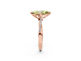 Rose gold Fancy Yellow Marquise  Solitaire Twist Band with Pavé Diamonds and Four-Prong Setting_48