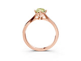 Rose gold Fancy Yellow Marquise  Solitaire Twist Band with Pavé Diamonds and Four-Prong Setting_49