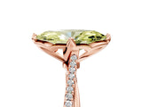 Rose gold Fancy Yellow Marquise  Solitaire Twist Band with Pavé Diamonds and Four-Prong Setting_51