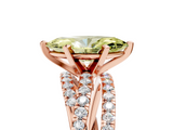 Rose gold Fancy Yellow Marquise  Solitaire Twist Band with Pavé Setting and Four-Prong Setting_5