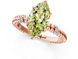 Rose gold Fancy Yellow Marquise  Solitaire Twisted Band Prong Set Engagement Ring_29
