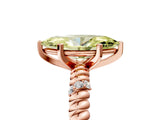 Rose gold Fancy Yellow Marquise  Solitaire Twisted Band Prong Set Engagement Ring_33