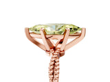 Rose gold Fancy Yellow Marquise  Solitaire Twisted Band with Bead Prong Setting_75