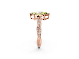 Rose gold Fancy Yellow Marquise  Solitaire Twisted Pave Diamond Ring with Four-Prong Setting_14