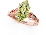 Rose gold Fancy Yellow Marquise  Solitaire Vine Band with Milgrain Prong Setting_4