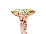 Rose gold Fancy Yellow Marquise  Solitaire Vine Band with Milgrain Prong Setting_8