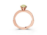 Rose gold Fancy Yellow Marquise  Solitaire with Pavé Band and Four-Prong Setting_32