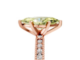 Rose gold Fancy Yellow Marquise  Solitaire with Pavé Band and Four-Prong Setting_34