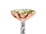 Rose gold Fancy Yellow Marquise  Solitaire with Side Baguettes and Channel Set Band_5