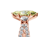Rose gold Fancy Yellow Marquise  Three-Stone Diamond Ring with Pavé Split Shank and Four-Prong Setting_22