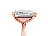 Rose gold Fancy Yellow Marquise  and Emerald Cut Toi Moi Ring with Prong Setting_34