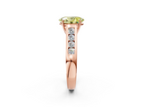 Rose gold Fancy Yellow Oval  Brilliant Channel-Set Solitaire Ring with Four-Prong Setting_22