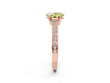 Rose gold Fancy Yellow Oval  Brilliant Cut Diamond Engagement Ring with Pavé Band and Four-Prong Setting_51