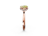 Rose gold Fancy Yellow Oval  Brilliant Solitaire Engagement Ring with Six-Prong Setting and Classic Band_22