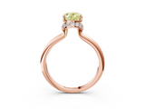 Rose gold Fancy Yellow Oval  Brilliant Solitaire Engagement Ring with Six-Prong Setting and Classic Band_23