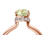 Rose gold Fancy Yellow Oval  Brilliant Solitaire Engagement Ring with Six-Prong Setting and Classic Band_24