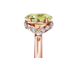 Rose gold Fancy Yellow Oval  Brilliant Solitaire Engagement Ring with Six-Prong Setting and Classic Band_25