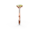 Rose gold Fancy Yellow Oval  Cut Channel Set Solitaire Engagement Ring with Four-Prong Setting_221