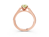 Rose gold Fancy Yellow Oval  Cut Channel Set Solitaire Engagement Ring with Four-Prong Setting_222