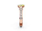 Rose gold Fancy Yellow Oval  Cut Channel Set Solitaire Engagement Ring with Prong Setting_22