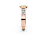 Rose gold Fancy Yellow Oval Cut Cut Channel Set Solitaire Ring with Four-Prong Setting_2