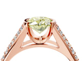 Rose gold Fancy Yellow Oval Cut Cut Diamond Channel Set Pave Band with Tension Prong Setting_4