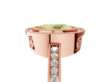 Rose gold Fancy Yellow Oval Cut Cut Halo Pavé Diamond Ring_5